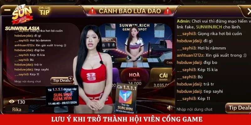 Lưu ý khi trở thành hội viên cổng game